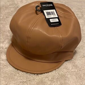 True Religion Tan Leather Cap